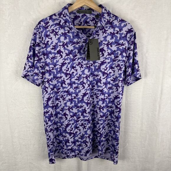G/FORE | Shirts | Gfore Mapped Icon Camo Aura Purple Mens Small Golf ...